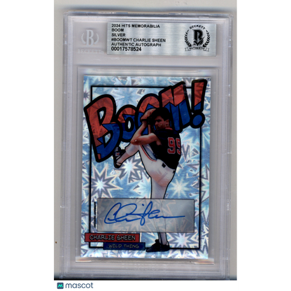 2024 Hits Memorabilia Boom Silver Charlie Sheen BGS Authentic Auto