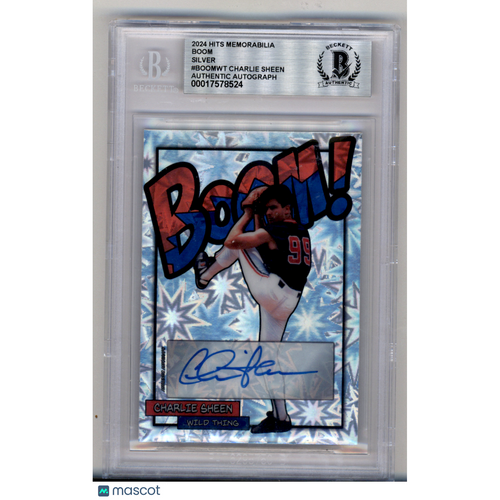 2024 Hits Memorabilia Boom Silver Charlie Sheen BGS Authentic Auto