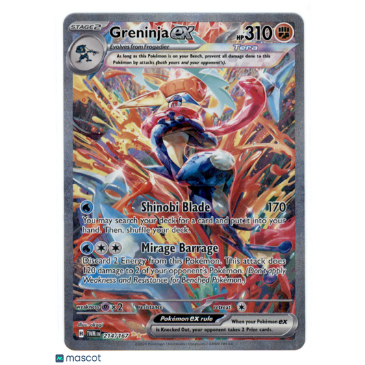 2024 Twilight Masquerade Greninja EX #214/167 SAR