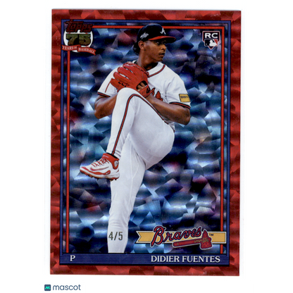 2026 Topps 75 Years of Baseball Didier Fuentes #T91-76 Red Atomic Refractor /5
