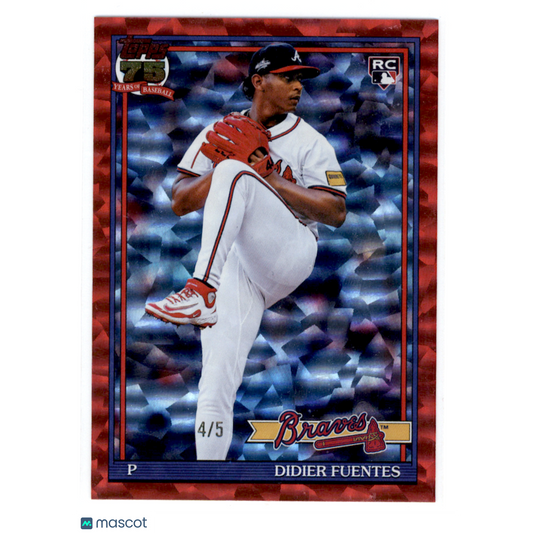 2026 Topps 75 Years of Baseball Didier Fuentes #T91-76 Red Atomic Refractor /5
