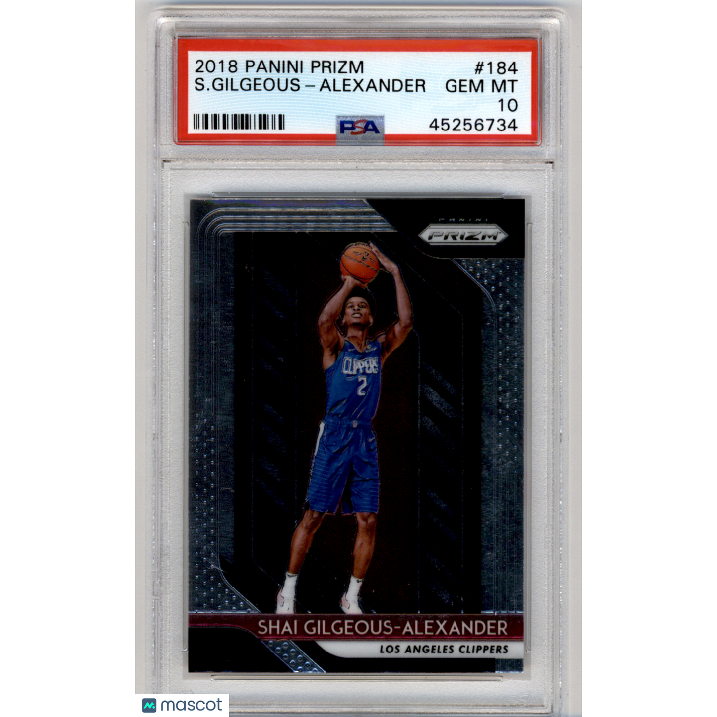 2018 Panini Prizm S. Gilgeous-Alexander #184 PSA 10