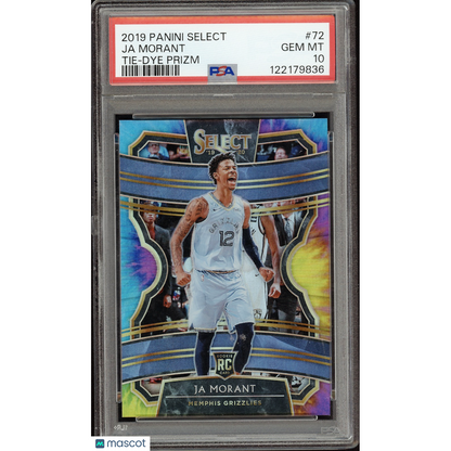 2019 Panini Select Ja Morant #72 Tie Dye Prizm PSA 10