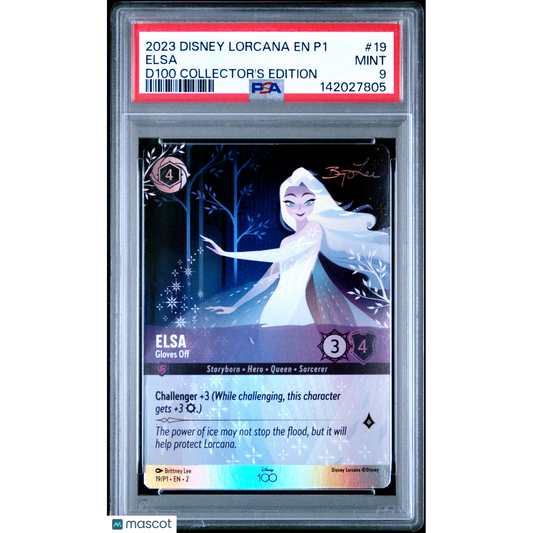 2023 Disney Lorcana EN P1-Promo Elsa #19 D100 Collector's Edition PSA 9