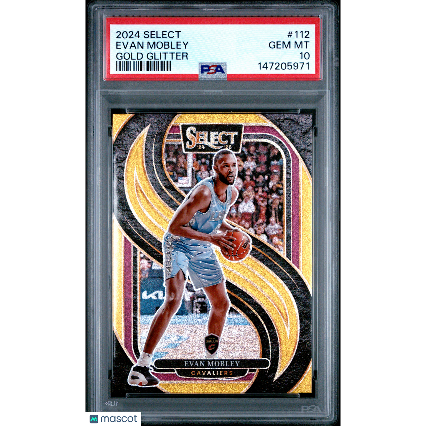 2024 Panini Select Evan Mobley #112 Gold Glitter PSA 10