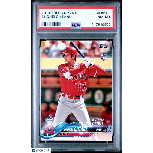 2018 Topps Update Shohei Ohtani #US285 PSA 8