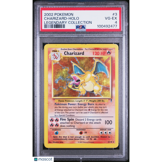 2002 Pokemon Legendary Collection Charizard #3 Legendary Collection PSA 4