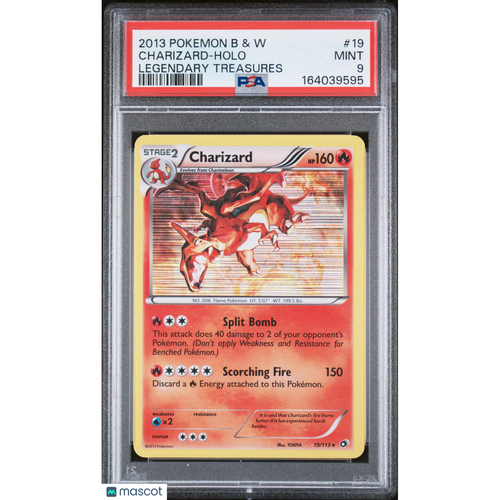 2013 Pokemon Black & White Legendary Treasures Charizard #19 PSA 9