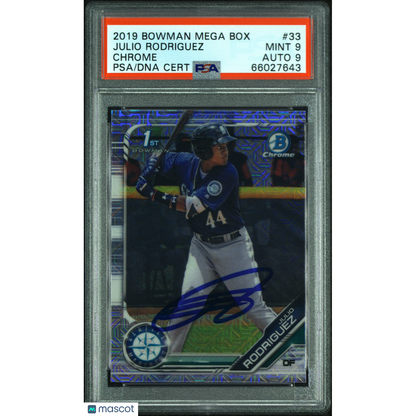 2019 Bowman Mega Box Chrome Julio Rodriguez #33 PSA 9