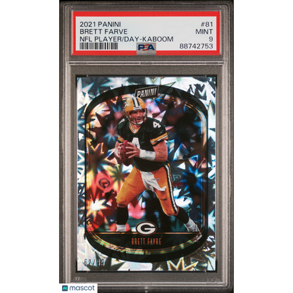 2021 Panini NFL Player Of The Day Brett Favre #81 Kaboom PSA 9