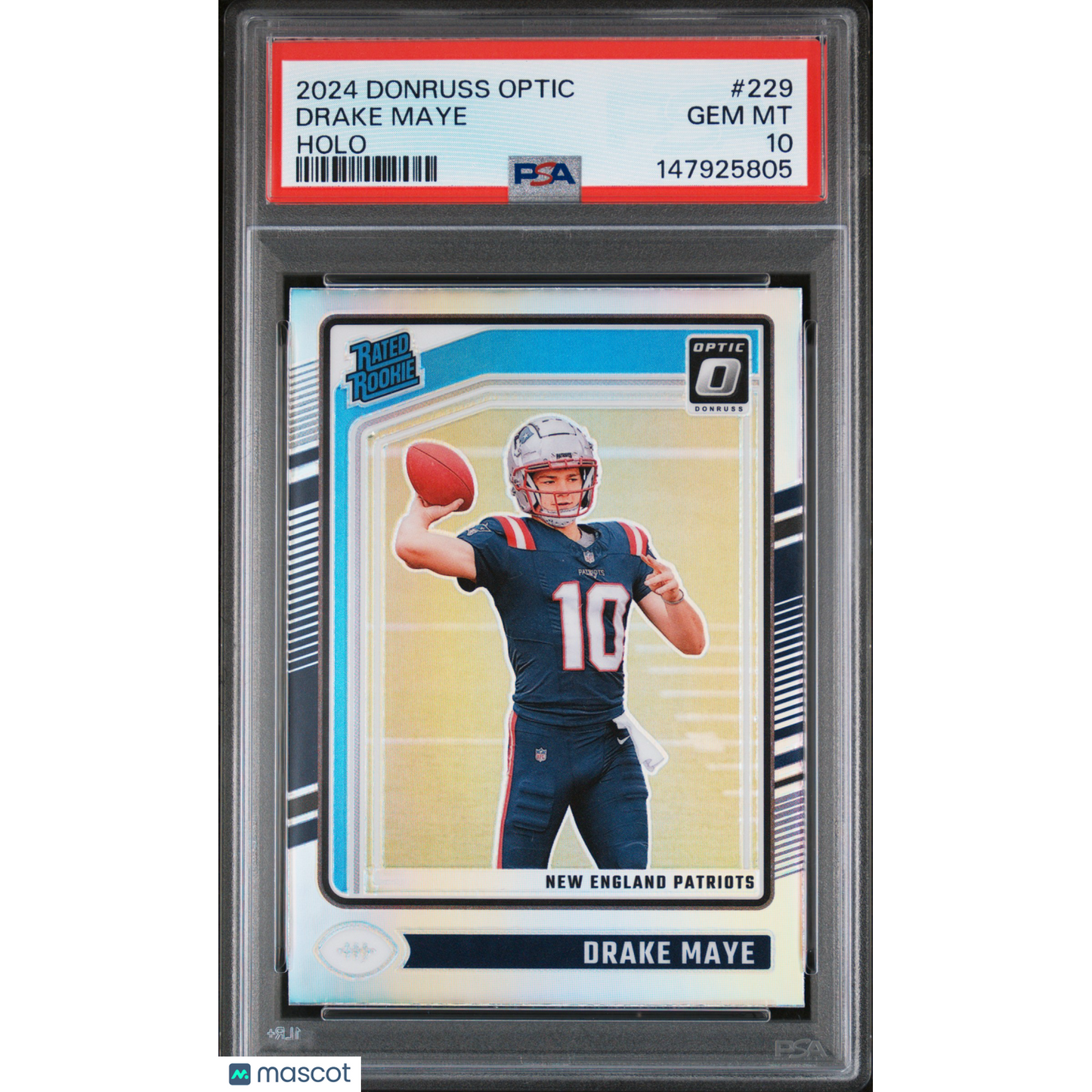 2024 Panini Donruss Optic Drake Maye #229 Holo PSA 10