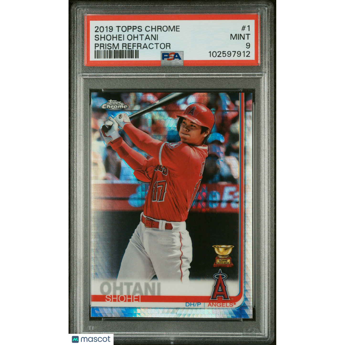 2019 Topps Chrome Shohei Ohtani #1 Prism Refractor PSA 9
