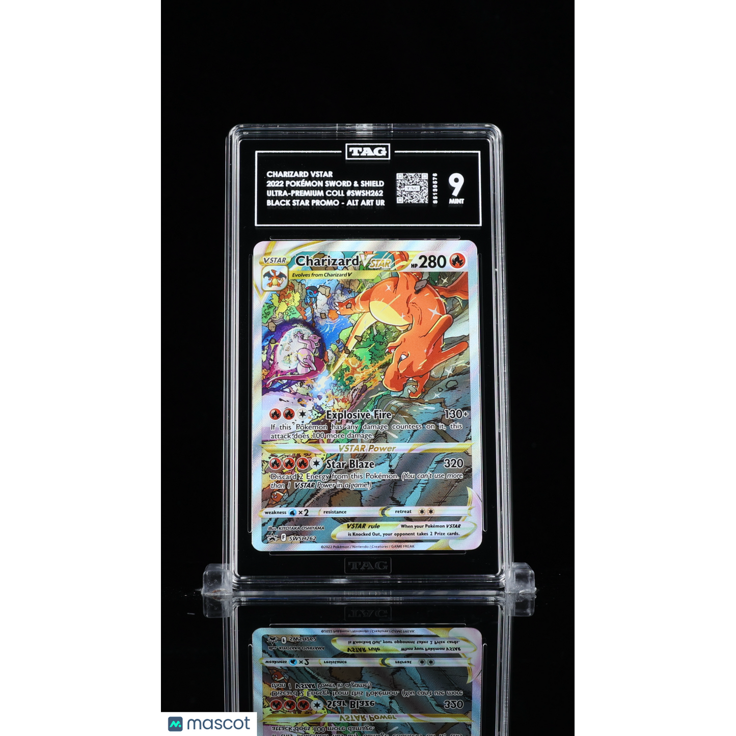 2022 Pokémon Sword & Shield Black Star Promos Charizard VSTAR #SWSH262 TAG 9