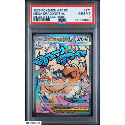 2026 Pokemon Asc EN-Ascended Heroes Mega Dragonite EX #271 Mega Attack Rare PSA 10