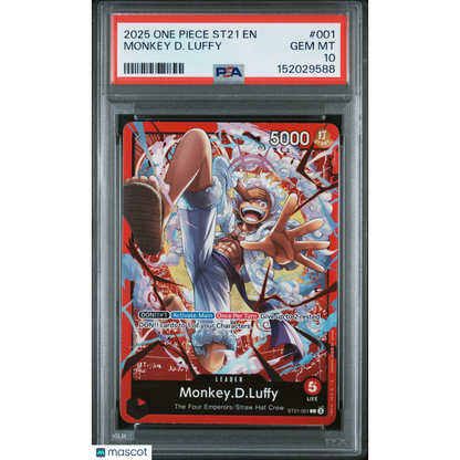 2025 One Piece Starter Deck St21-EX Gear 5 Monkey D. Luffy #001 PSA 10