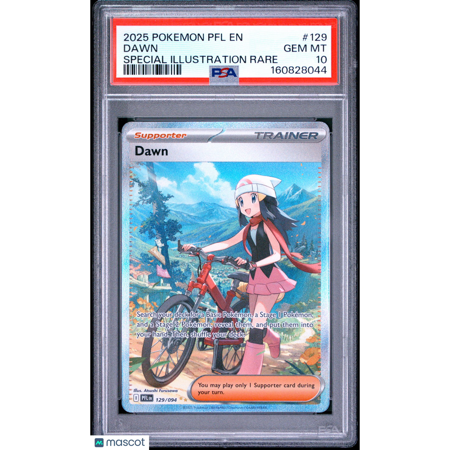 2025 Pokemon PFL EN-Phantasmal Flames Dawn #129 Special Illustration Rare PSA 10