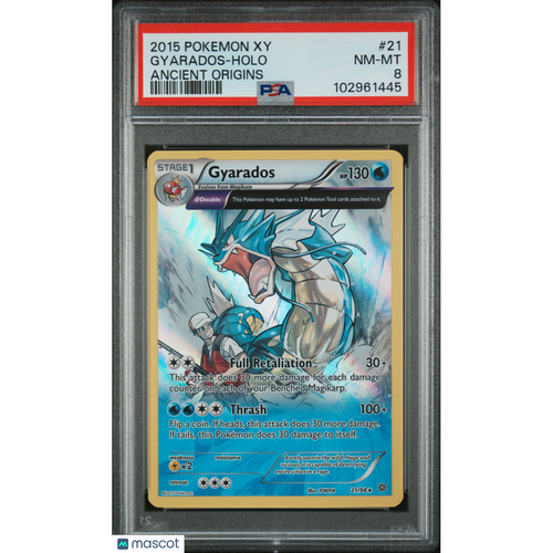 2015 Pokemon Xy Ancient Origins Gyarados #21 Ancient Origins PSA 8