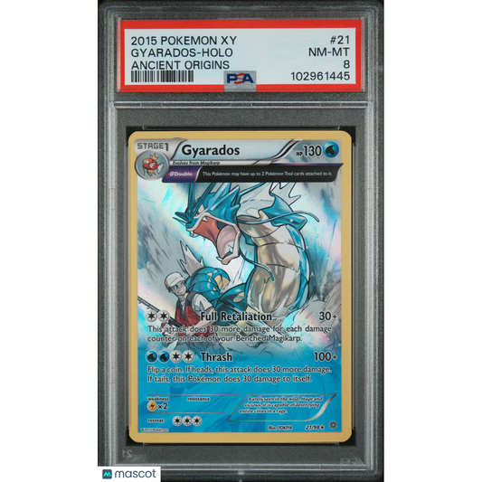 2015 Pokemon Xy Ancient Origins Gyarados #21 Ancient Origins PSA 8