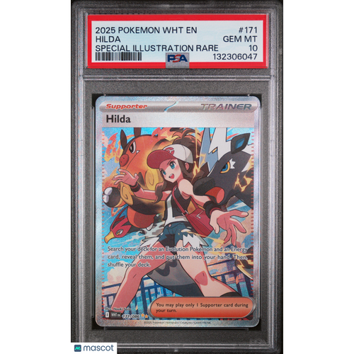 2025 Pokemon WHT EN-White Flare Hilda #171 Special Illustration Rare PSA 10