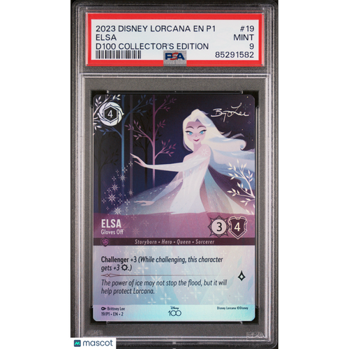2023 Disney Lorcana EN P1-Promo Elsa #19 D100 Collector's Edition PSA 9