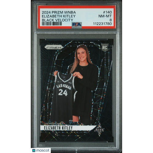 2024 Panini Prizm WNBA Elizabeth Kitley #140 Black Velocity PSA 8