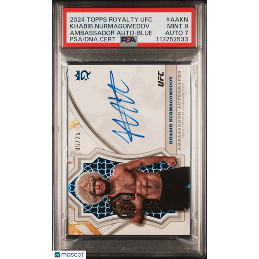 2024 Topps Royalty UFC Ambassador Autographs Khabib Nurmagomedov #AAKN Blue PSA 9