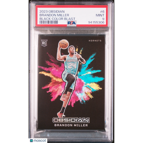 2023 Panini Obsidian Black Color Blast Brandon Miller #6 PSA 9