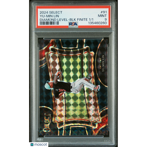 2024 Panini Select Diamond Level Yu-Min Lin #91 BLK Finite PSA 9