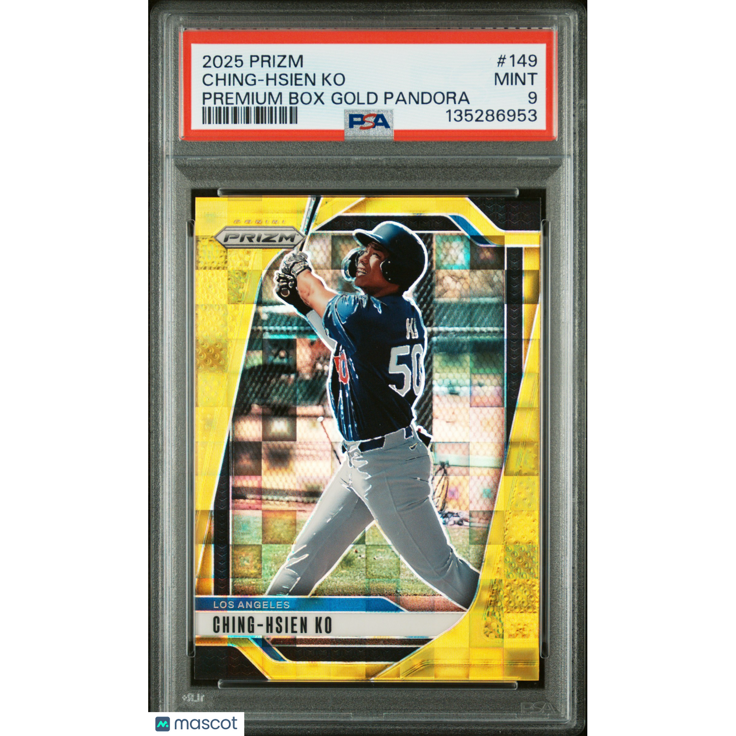 2025 Panini Prizm Ching-Hsien Ko #149 Premium Box Gold Pandora PSA 9