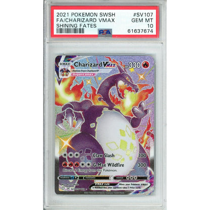 Pokemon Graded: Charizard VMAX SV107/SV122 Shining Fates (2021) Holo PSA 10