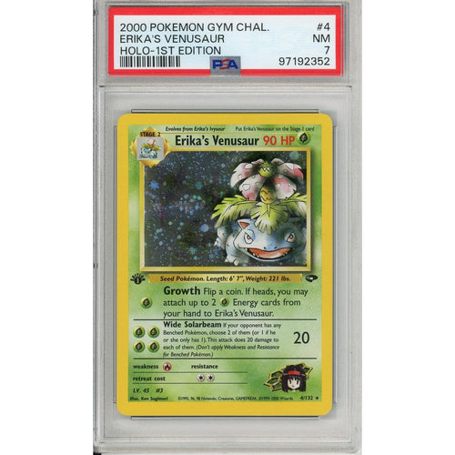 Pokemon Graded: Erika's Venusaur 1st Edition 4/132 Gym Challenge (2000) Holo PSA 7