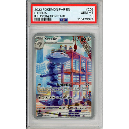 Pokemon Graded: Steelix 208/182 Paradox Rift (2023) IR Holo PSA 10