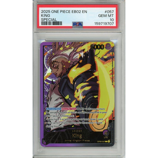 One Piece Graded: King EB02 Special Leader (2025) PSA 10