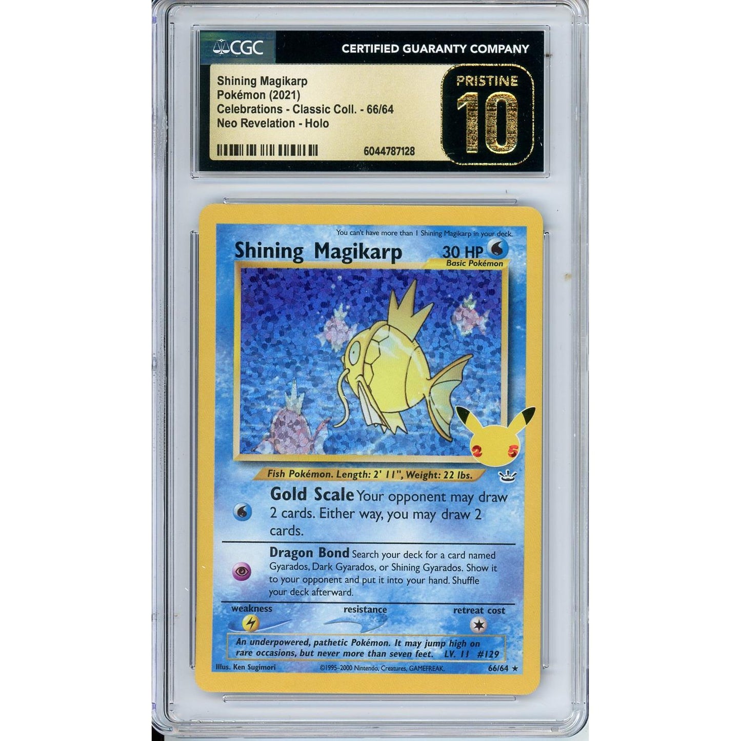 Pokemon Graded: Celebrations Shining Magikarp CGC Pristine 10
