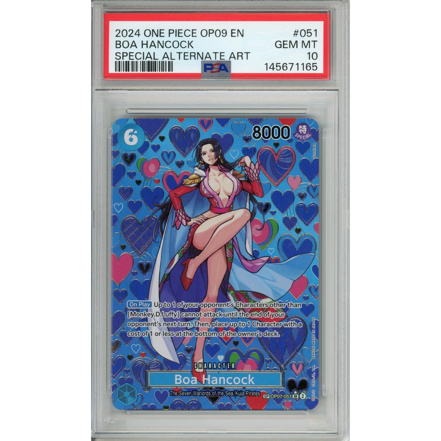 One Piece Graded: Boa Hancock OP07-051 Special Alternate Art PSA 10