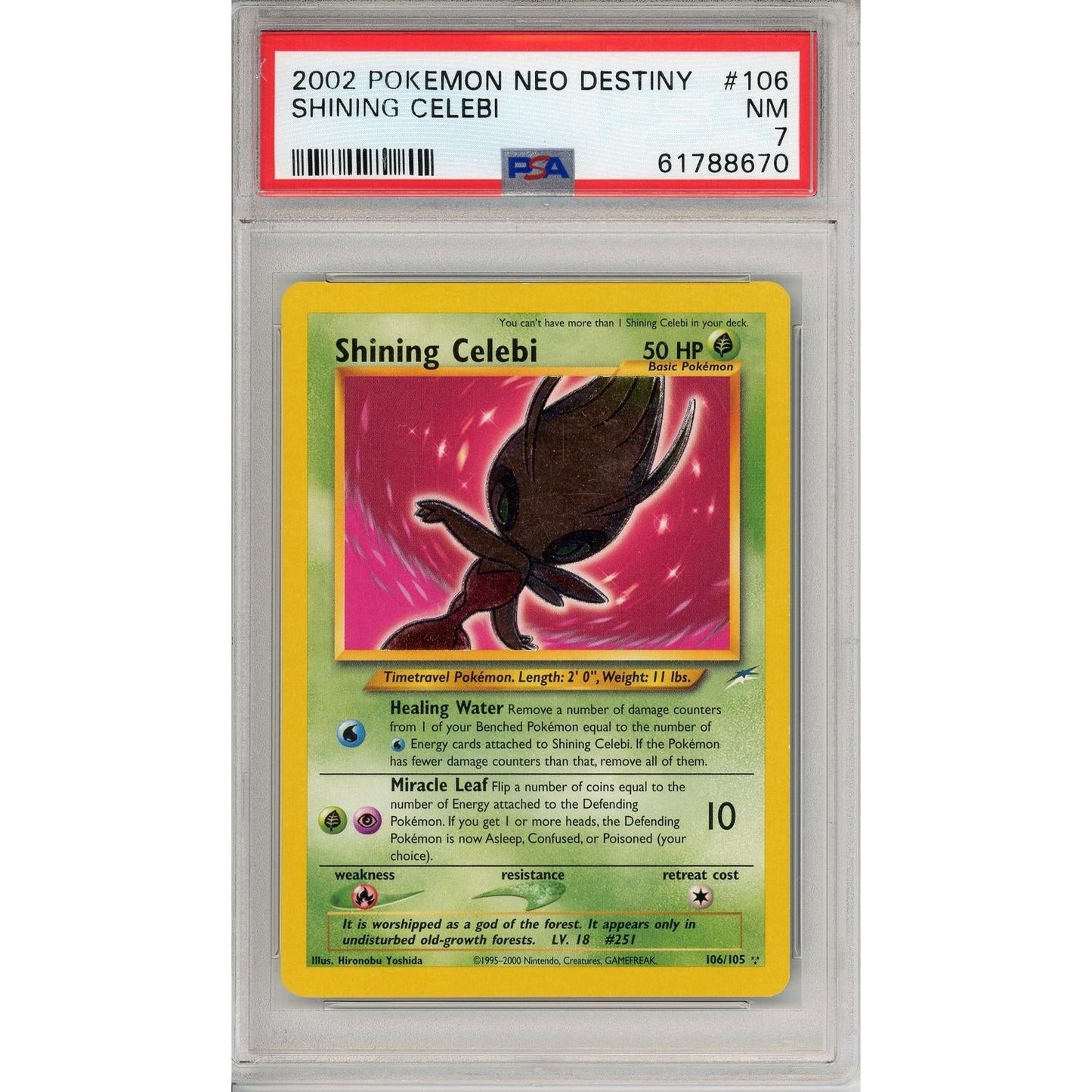 Graded Pokemon: Shining Celebi PSA 7
