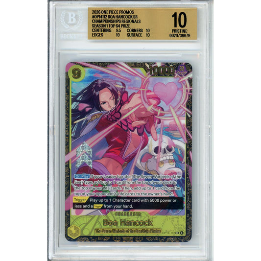One Piece Graded: Boa Hancock OP14-112 Championship Top 64 (2026) Beckett 10