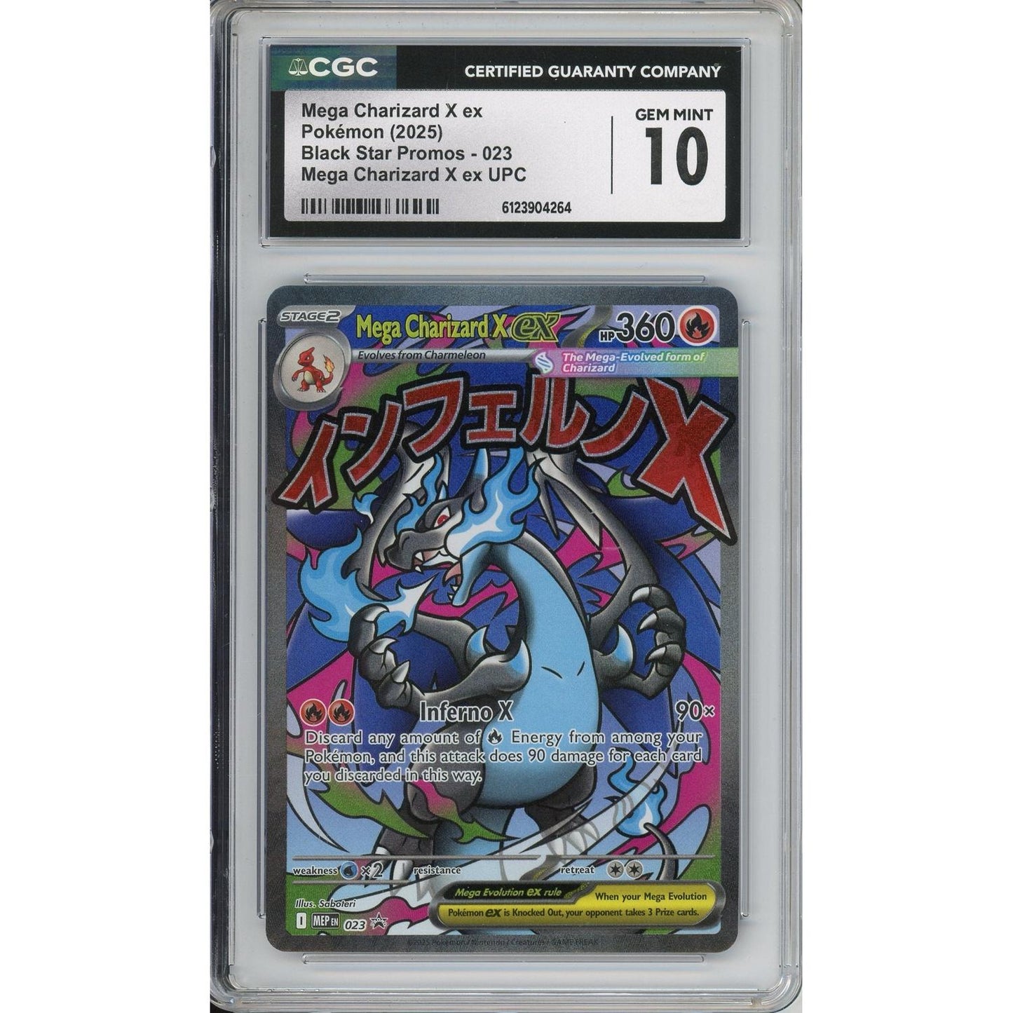 Pokemon Graded: Mega Charizard X ex #23 UPC Promo (2025) CGC 10