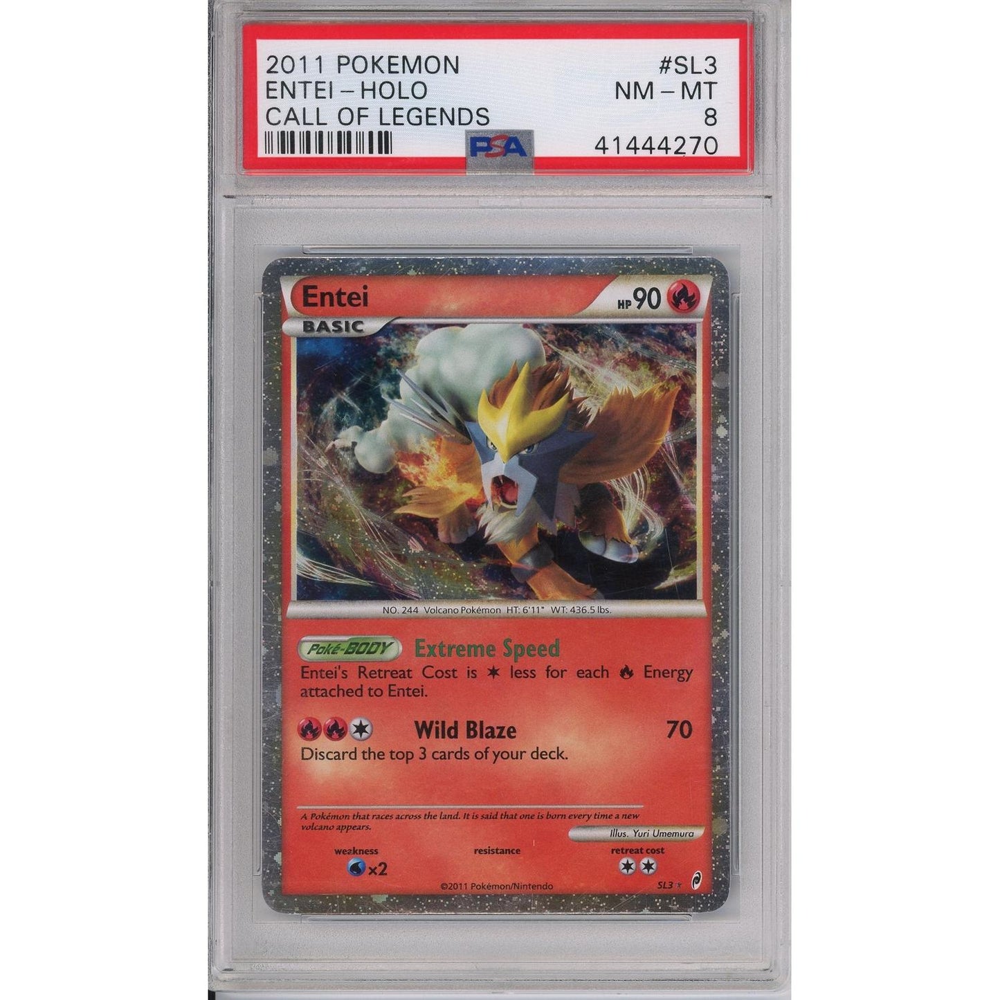 Pokemon Graded: Entei Holo PSA 8