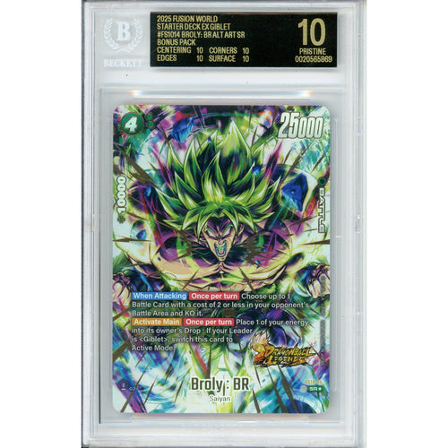 Dragon Ball Graded: Broly: BR #FS1014 Alt Art Secret Rare Beckett Black Label 10