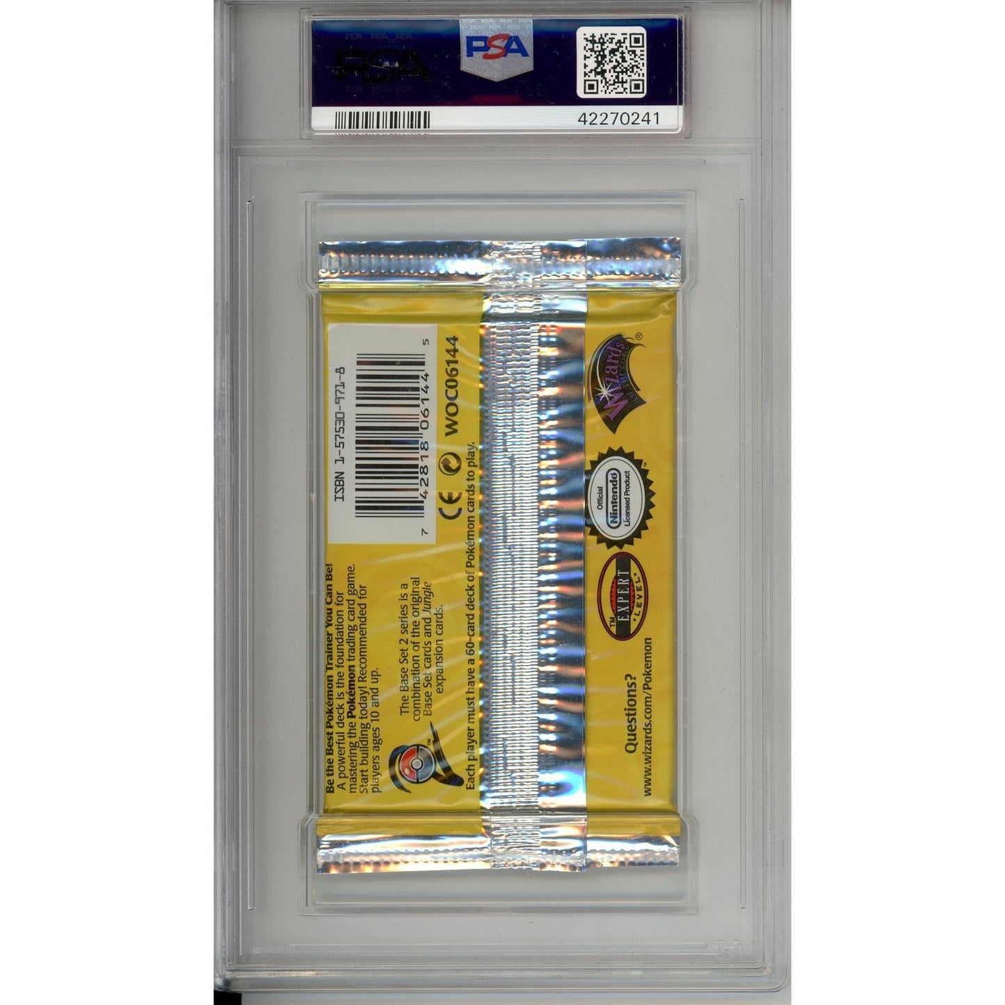 Pokemon Graded: Pokemon Base 2 Thin Font Gyarados PSA 10