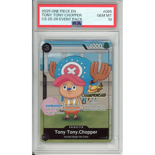 One Piece Graded: Tony Tony Chopper P-065 Championship 25-26 Event Pack PSA 10