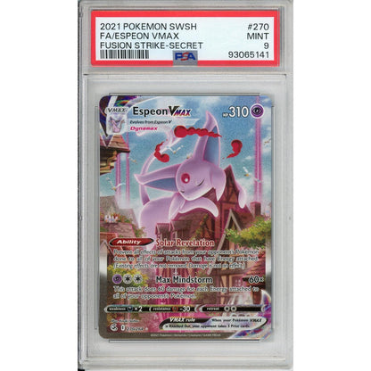 Pokemon Graded: Espeon VMAX 270/264 Fusion Strike (2021) Secret Rare PSA 9