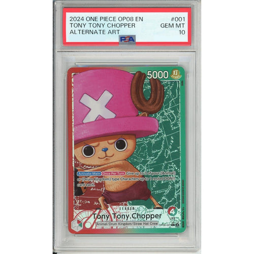 One Piece Graded: Tony Tony Chopper OP08-001 Two Legends (2024) Alt Art PSA 10