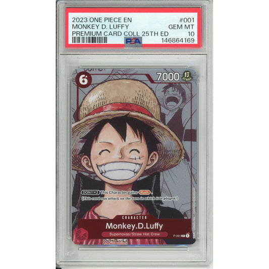 One Piece Graded:  Monkey D Luffy P-001 25th Anniversary Promo (2023) PSA 10