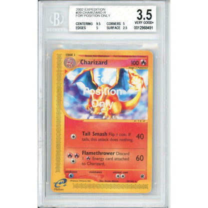 Pokemon Graded: Charizard 39/165 Expedition (2002) For Position Only Beckett 3.5