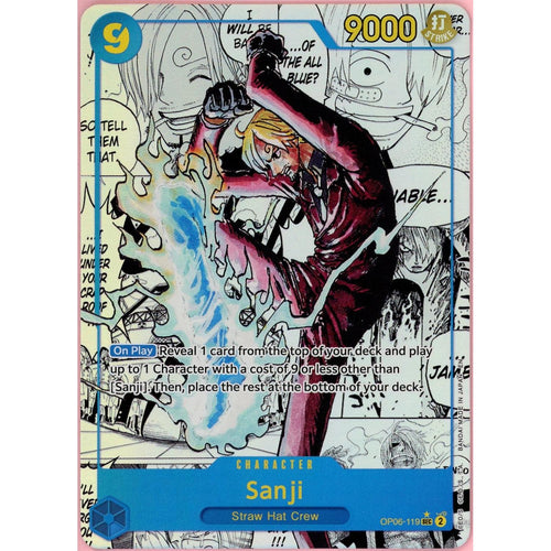 One Piece Single: Sanji OP06-119 Wings of the Captain Manga Alternate Art NM