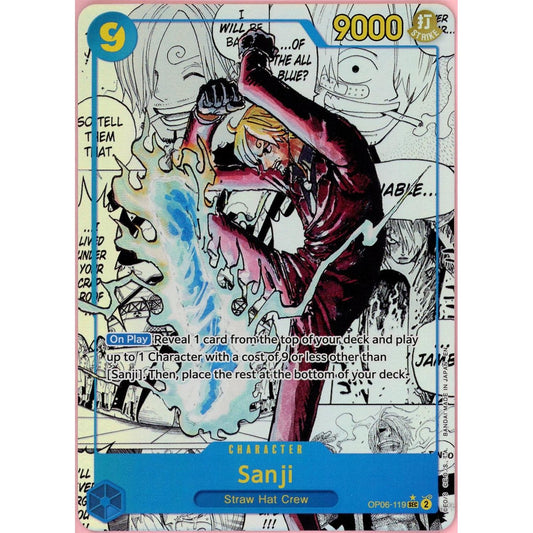 One Piece Single: Sanji OP06-119 Wings of the Captain Manga Alternate Art NM