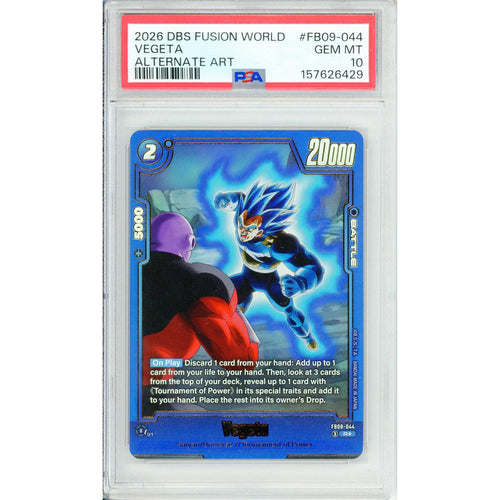 Dragon Ball Graded: Vegeta FB09-044 Fusion World (2026) Alt Art PSA 10