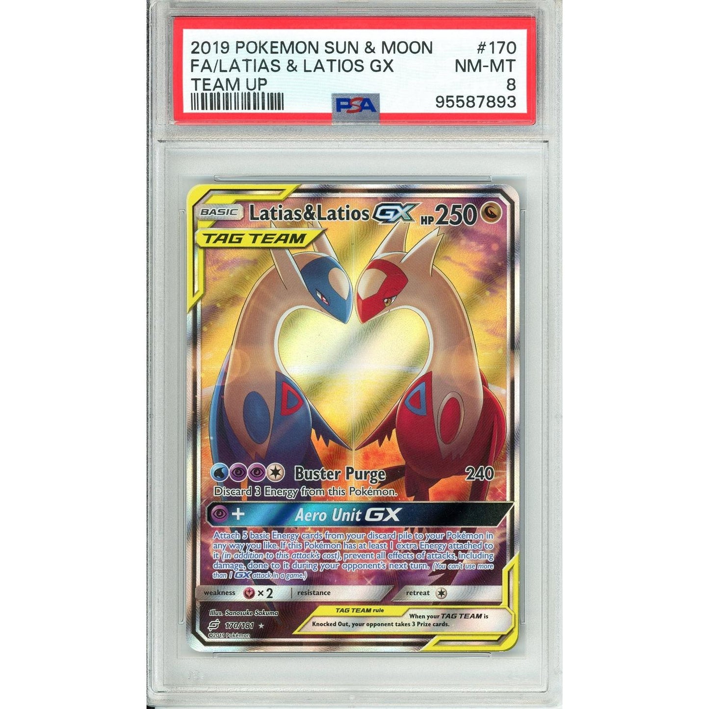 Pokemon Graded: Latias & Latios GX PSA 8